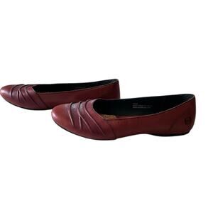 Born Women’s Size US 7 EU 38 Leather Red Boho Ballet‎ Flats